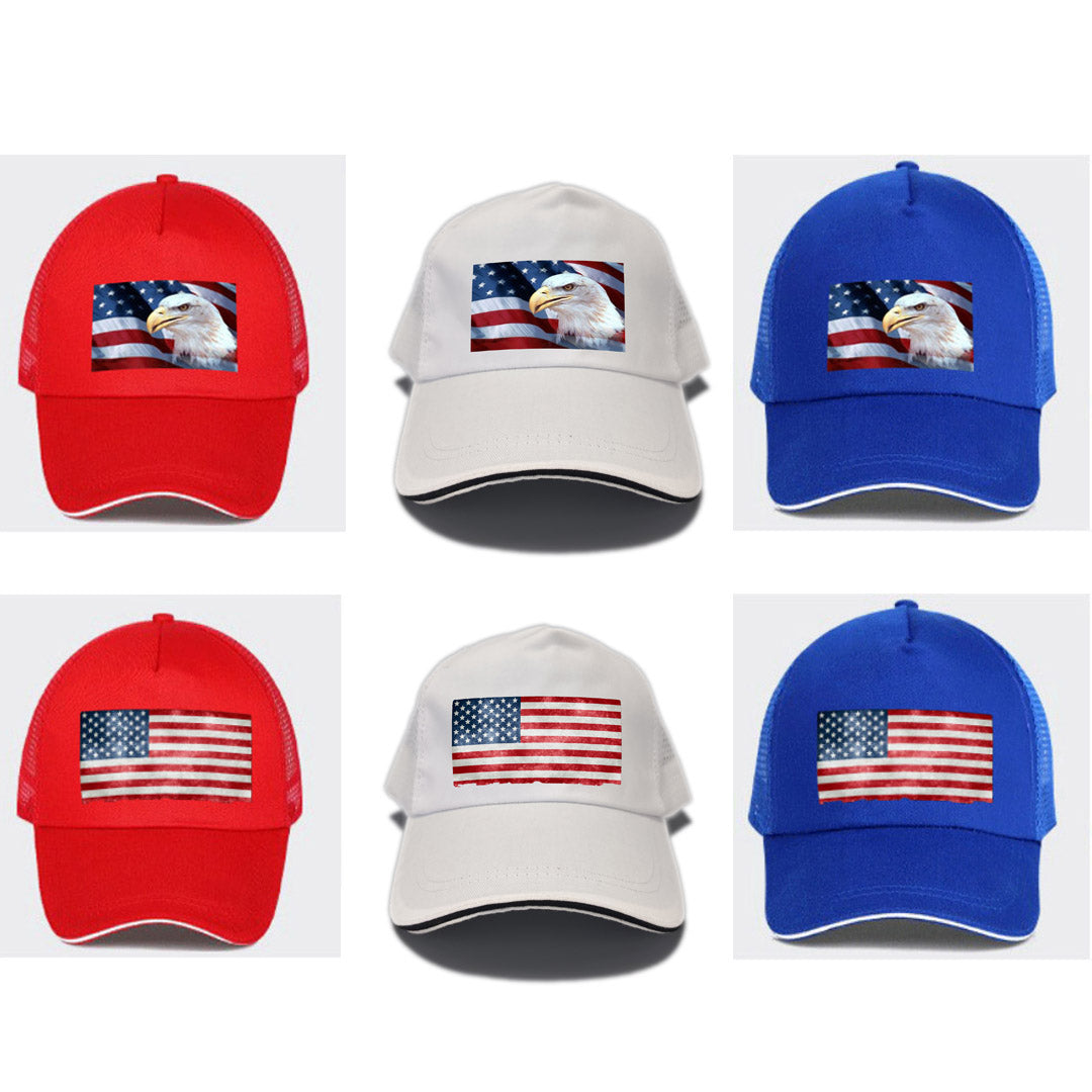 Assorted patriotic hats